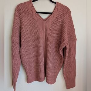 NWT Poof Apparel Duty Rose Sweater Size L